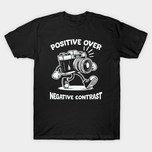 Positive Over Negative Contrast T-Shirt by Trendsdk